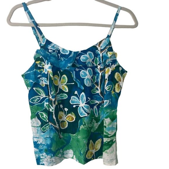 Jams World Vintage Tank And Pants Set Size XS Blue Hawaiian Crackle Print - Picture 11 of 15